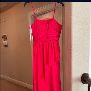Hot pink formal long dress
